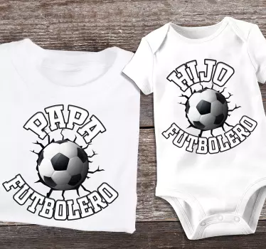 Camiseta para padres e hijos futboleros - TenVinilo