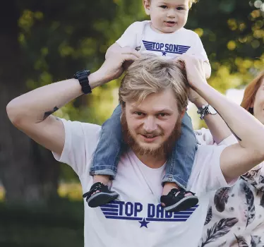 Camiseta padre e hijo top dad y son a juego - TenVinilo