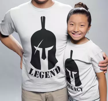 Camisetas para padres e hijos Legend and Legacy - TenVinilo