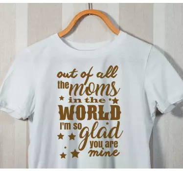 Camiseta para madres Color dorado para - TenVinilo
