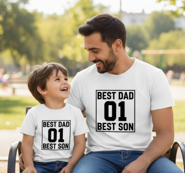 Camisetas padre e hijo con número de equipo - TenVinilo