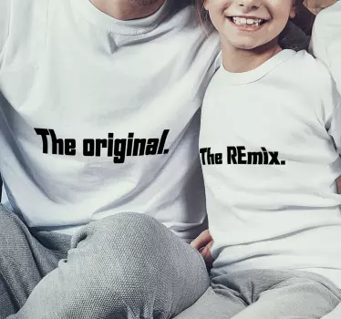 Camisetas padre e hijo el original y el remix - TenVinilo
