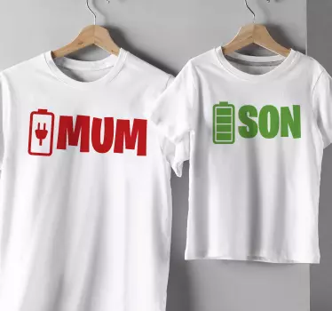 Camisetas padre e hijo mamá e hijo - TenVinilo