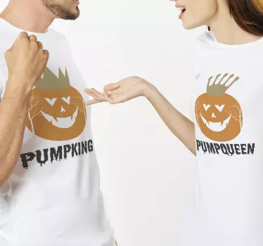 Camisetas padre e hijo rey calabaza pareja - TenVinilo