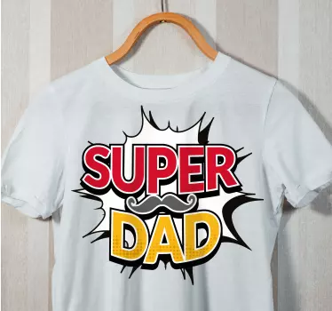 Camisetas padre e hijo super papá gráfico - TenVinilo