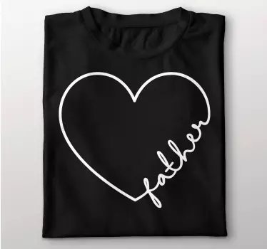 Camisetas para padres e hijos Corazón caligráfico - TenVinilo