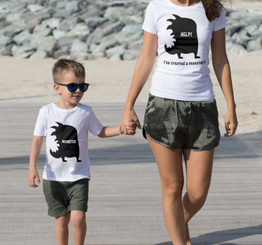 Camisetas para padres e hijos Familia de monstruos - TenVinilo