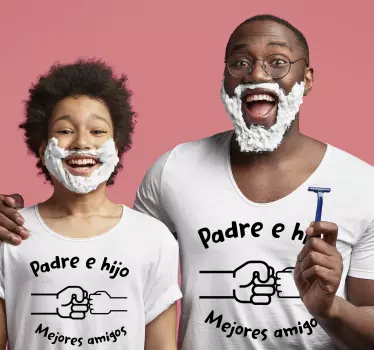 Camisetas para padres e hijos Mejores amigos padre e hijo - TenVinilo