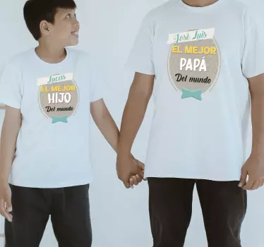 Camisetas para padres e hijos Motivos coloridos - TenVinilo