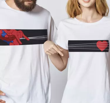 Camisetas para parejas Parejas spiderman - TenVinilo