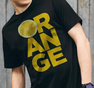 Remera mensaje cítrico brillante - TenVinilo