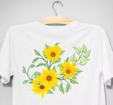 Remera ramo floral soleado - TenVinilo