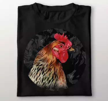 Remera retrato de gallina estilizada - TenVinilo