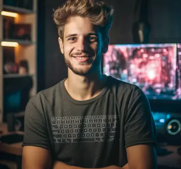 Remera teclas de teclado de computadora - TenVinilo