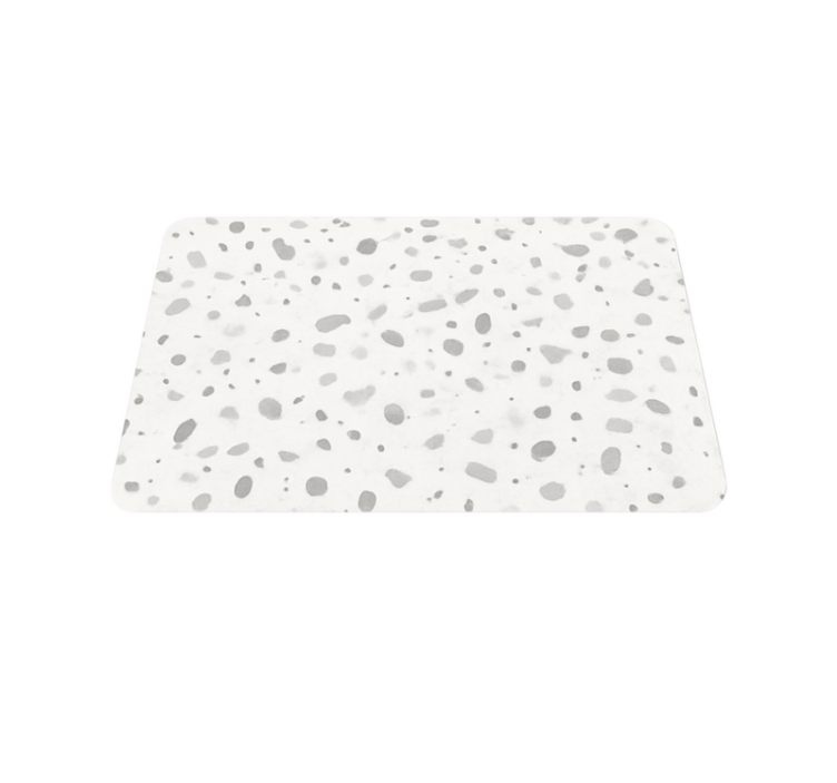 Alfombra vinílica imitación mármol efecto terrazo gris - TenVinilo