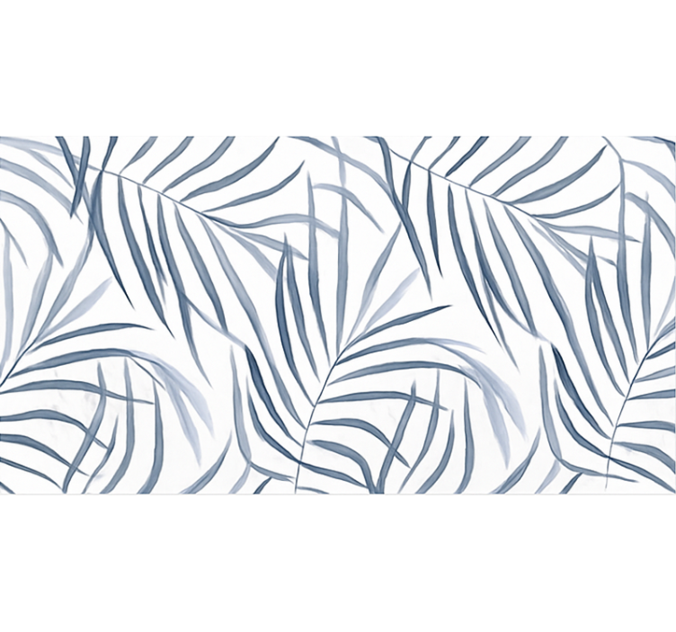 Aflombra vinilica azul diseño de hojas delgadas - TenVinilo