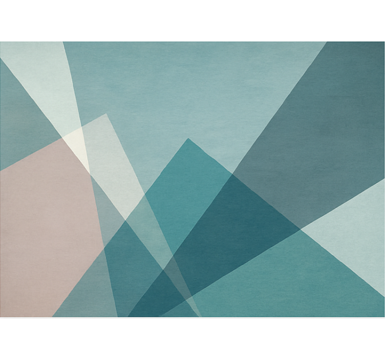 Aflombra vinilica azul diseño abstracto geométrico - TenVinilo