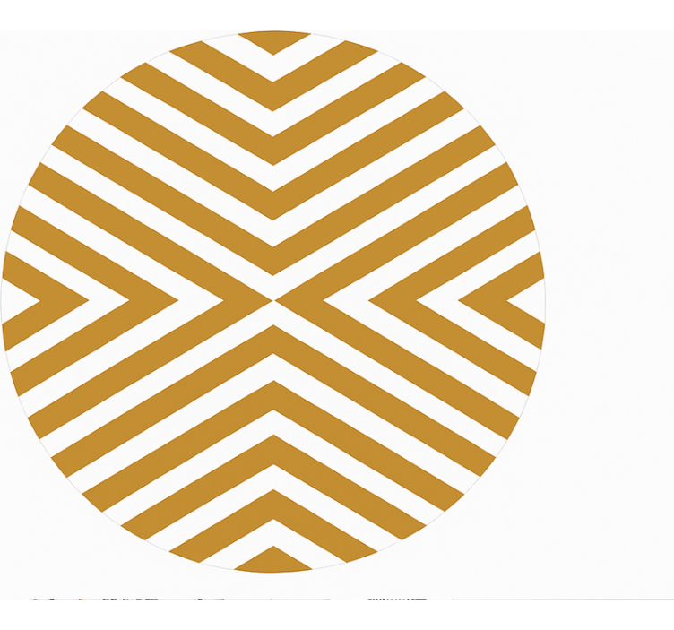 Alfombra vinilo comedor patrón de chevron mostaza - TenVinilo