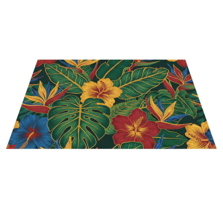 Alfombra vinílica salón planta exótica - TenVinilo