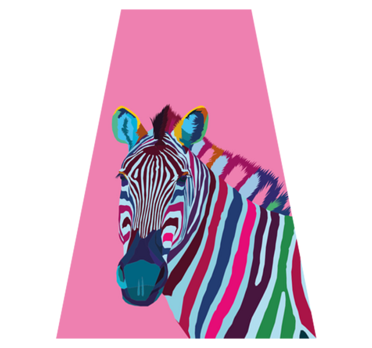 Aflombra vinílica animales zebra arte pop iphone - TenVinilo