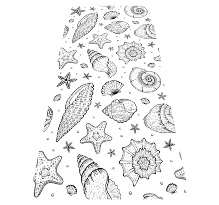Aflombra vinílica animales vida marina y conchas - TenVinilo
