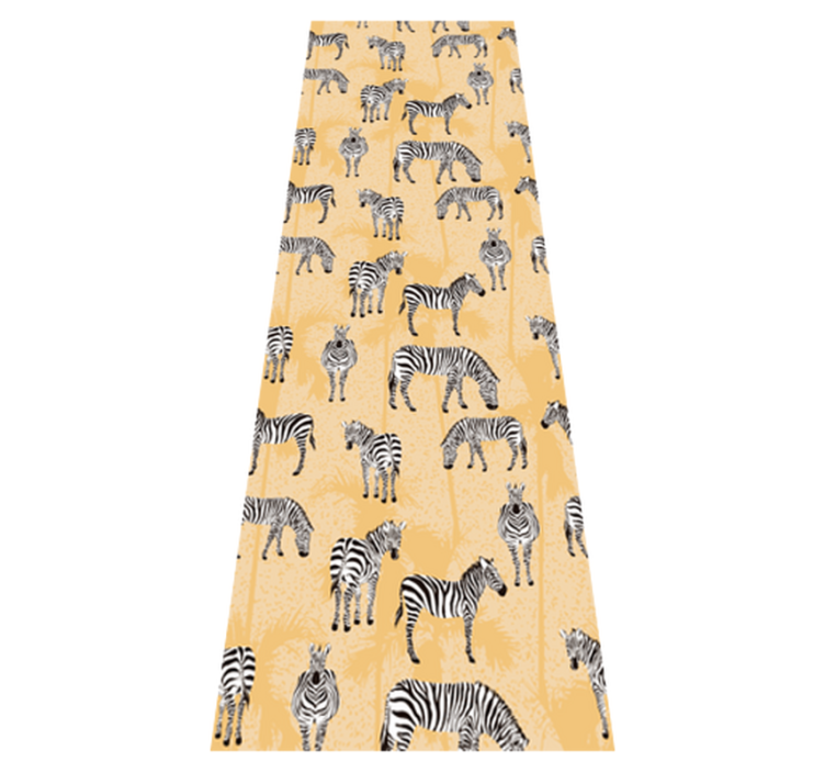 Aflombra vinílica animales cebra y palmeras - TenVinilo