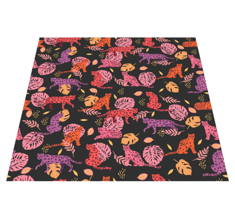 Aflombra vinílica animales estilo tropical y leopardo - TenVinilo