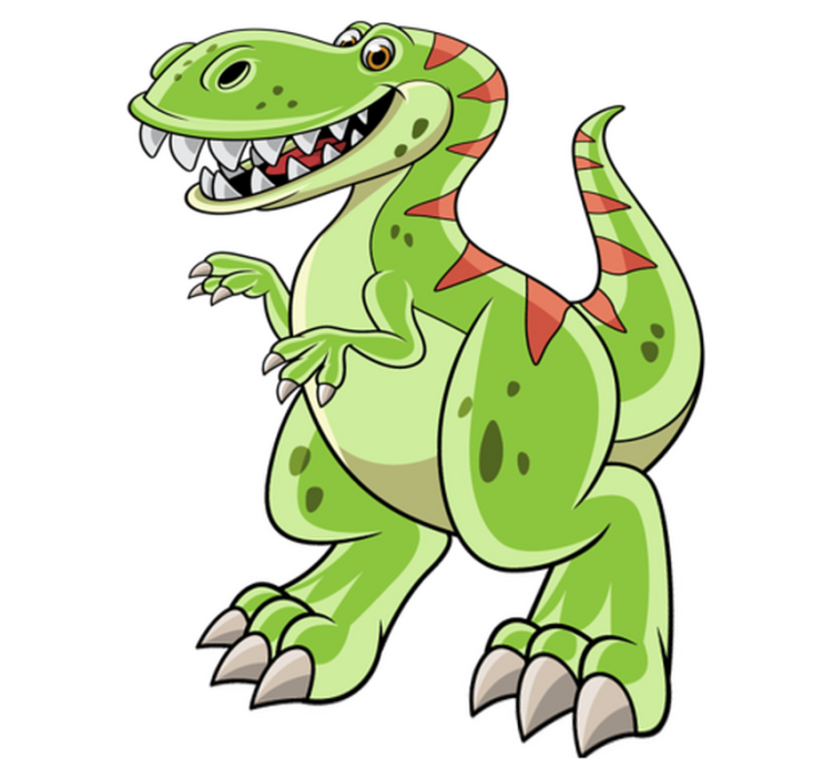 Aflombra vinílica animales rex dinosaurio caricatura - TenVinilo