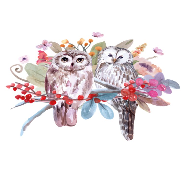 Aflombra vinílica animales búhos en la naturaleza - TenVinilo