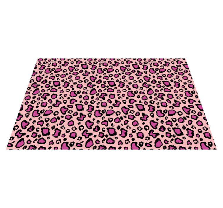 Aflombra vinílica animales imitación leopardo rosa y negro - TenVinilo