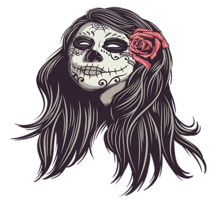 Alfombra vinílica halloween niña de los muertos - TenVinilo