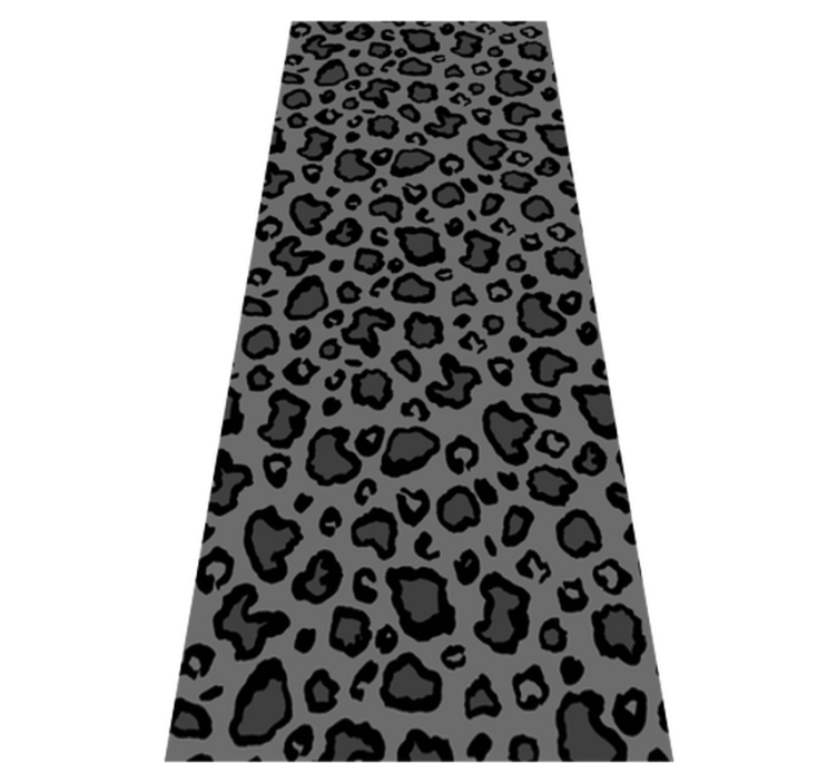 Alfombra vinílica animal print leopardo gris oscuro y negro - TenVinilo