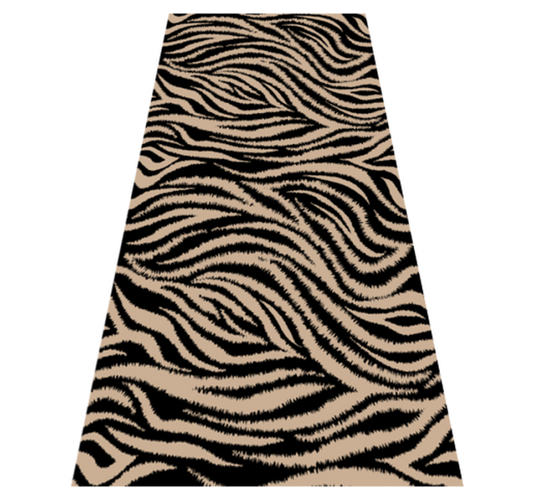 Alfombra vinílica animal print diseño de rayas de cebra - TenVinilo