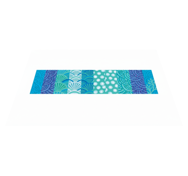 Alfombra vinílica salón diseño océano turquesa - TenVinilo