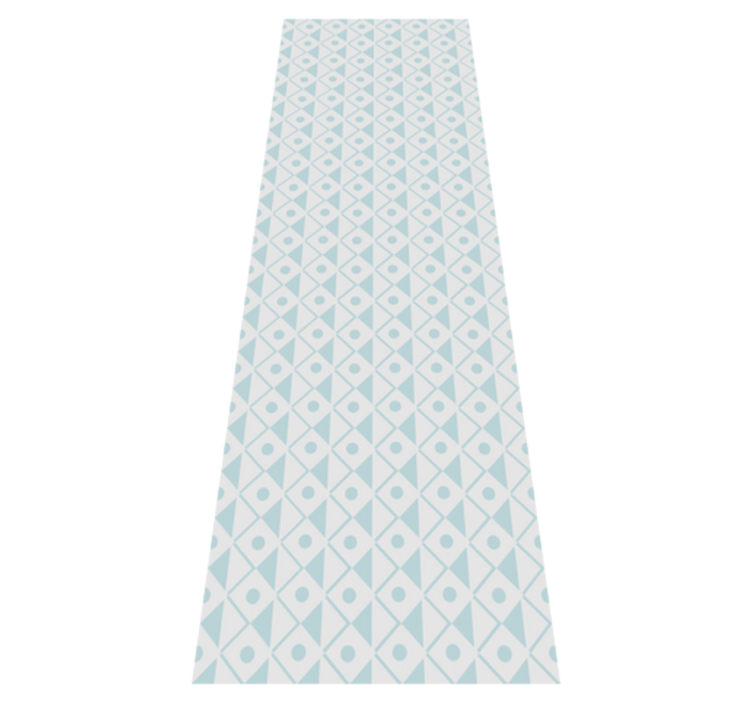 Alfombra vinílica geométrica diseño rombos azules y blancos - TenVinilo