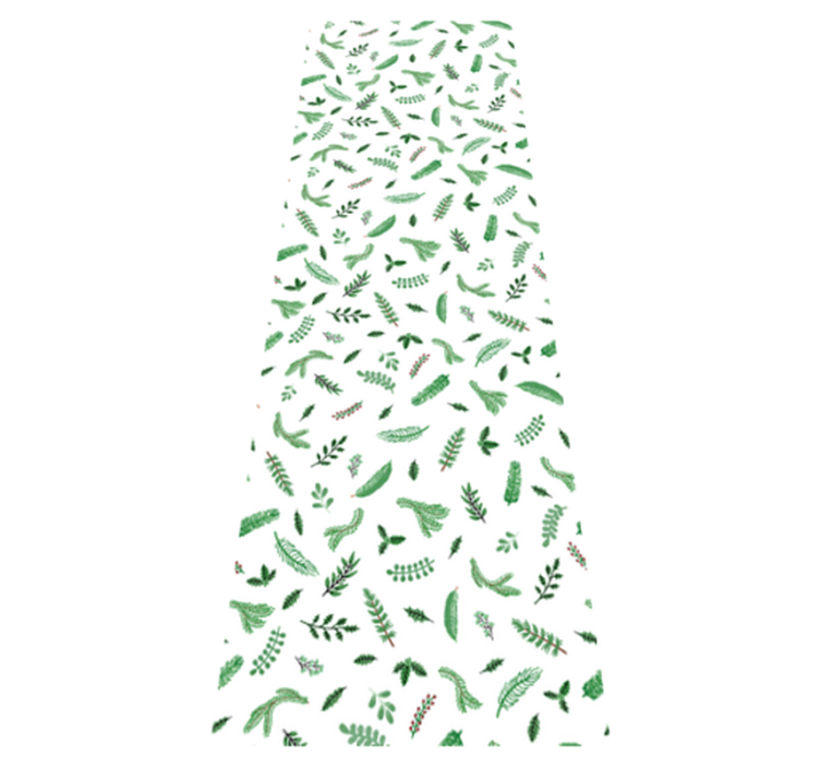 Alfombra vinílica navidad con diseño de hojas - TenVinilo