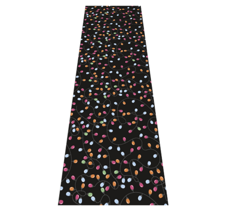 Alfombra vinílica navidad decoración de luces felices - TenVinilo