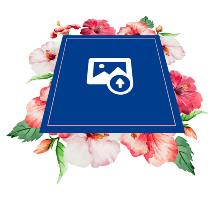 Alfombra vinílica naturaleza diseño floral hibisco - TenVinilo