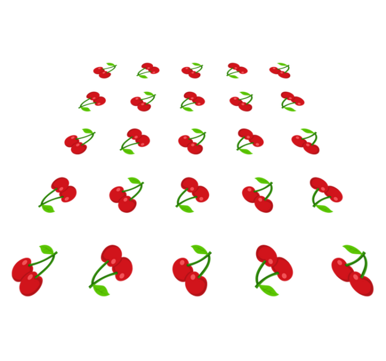 Alfombra vinílica naturaleza diseño de cerezas - TenVinilo