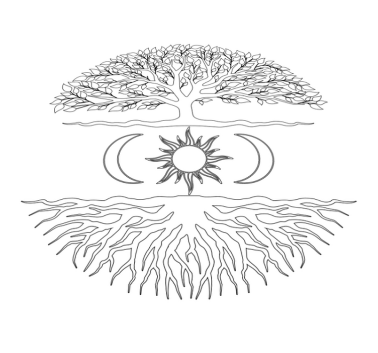 Alfombra vinílica naturaleza sistema de raíces - TenVinilo