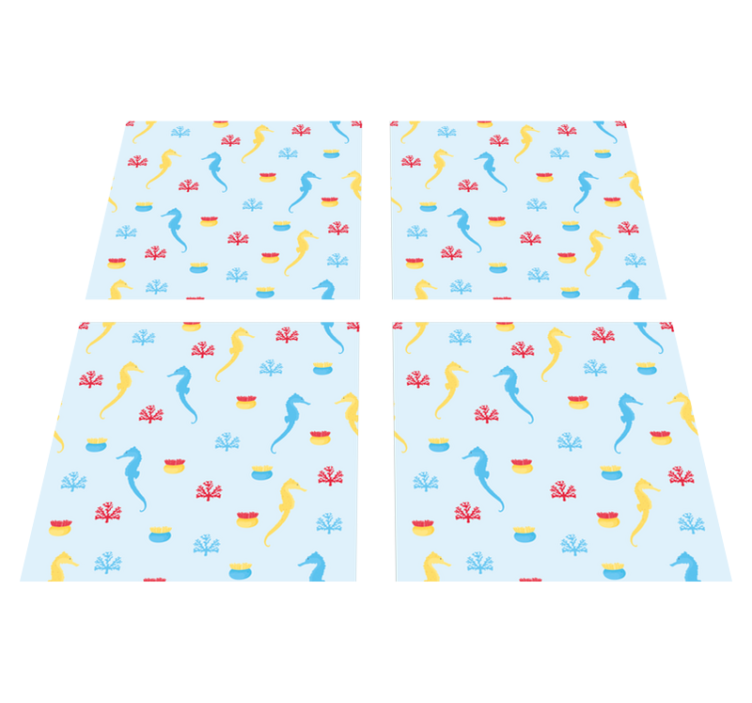 Alfombra vinílica naturaleza caballito de mar splash - TenVinilo