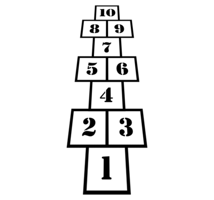 Alfombra vinílica juegos vinilo infantil rayuela moderna - TenVinilo