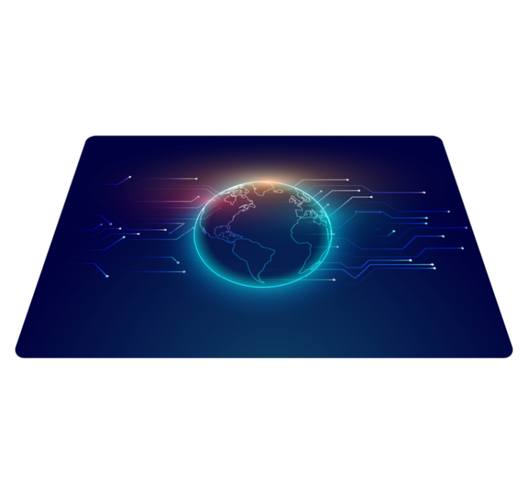 Alfombra vinílica mapamundi mapa mundial geométrico - TenVinilo