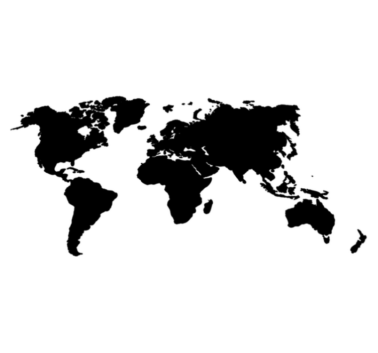 Alfombra vinílica mapamundi mapa mundial en un color - TenVinilo