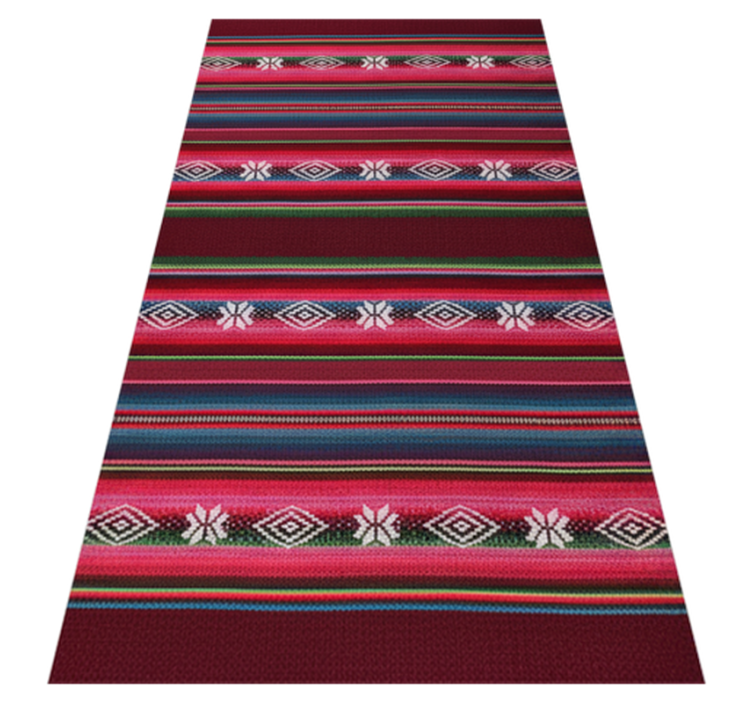 Alfombra vinílica diseño retro rojo - TenVinilo