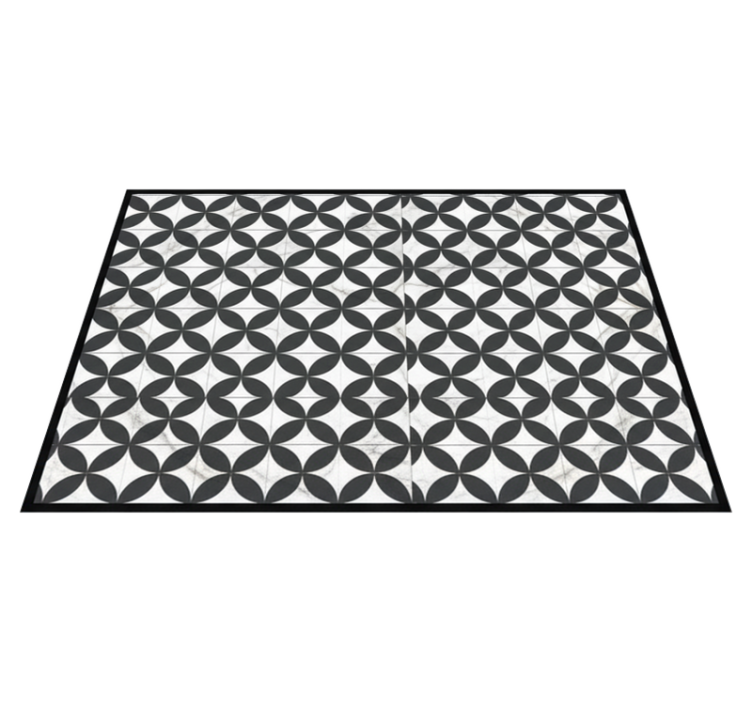 Alfombras de vinilo mármol retro negro - TenVinilo