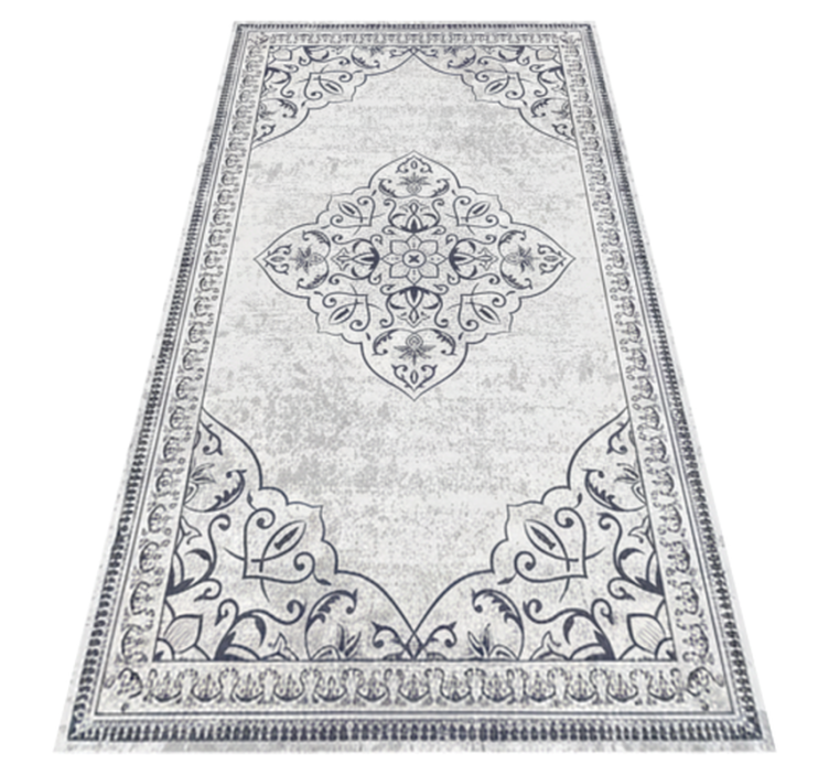 Alfombra pvc efecto persa gris - TenVinilo