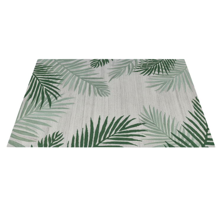 Alfombra para exterior hojas de palma grandes - TenVinilo