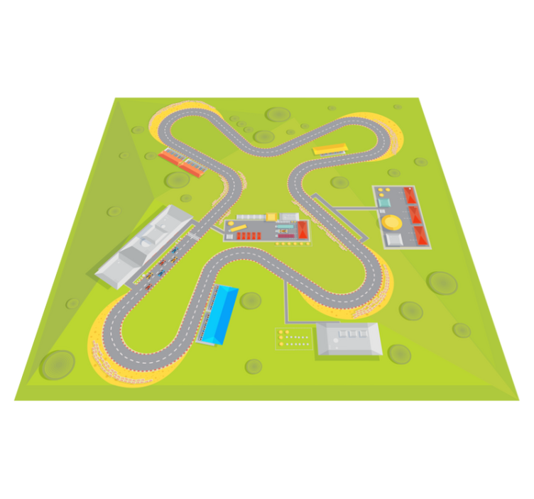 Alfombra carretera circuito coches - TenVinilo