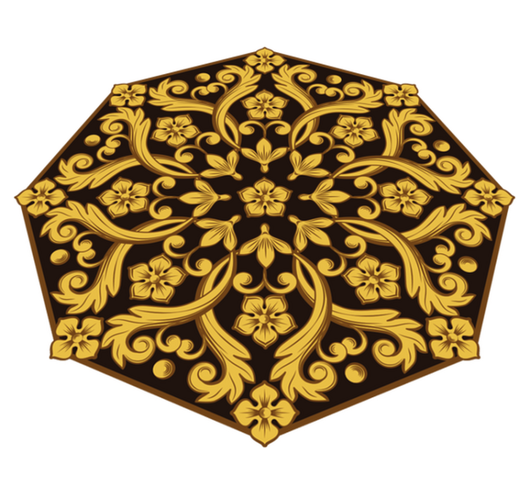 Alfombra vinílica filigranas florales - TenVinilo